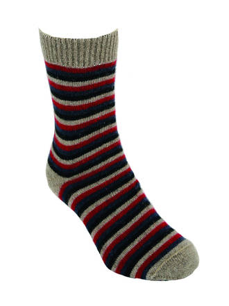 Merino Possum Multi Coloured Stripe Sock